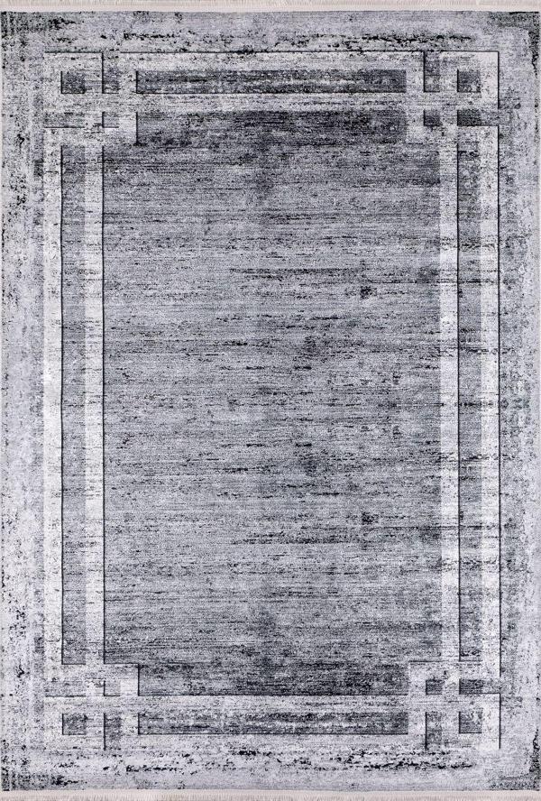 Modern Gri Dijital Baskı Yıkanabilir Hipoalerjenik Kaymaz Taban Halı Yolluk HA037 - Image 1