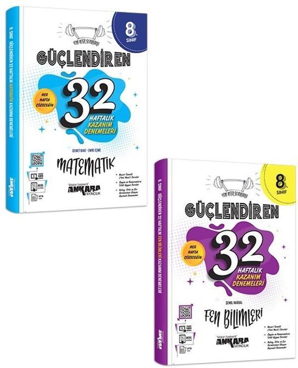 Ankara 8. Sınıf Matematik + Fen Bilimleri Güçlendiren 32 Haftalık Deneme Seti 2023 - Image 1