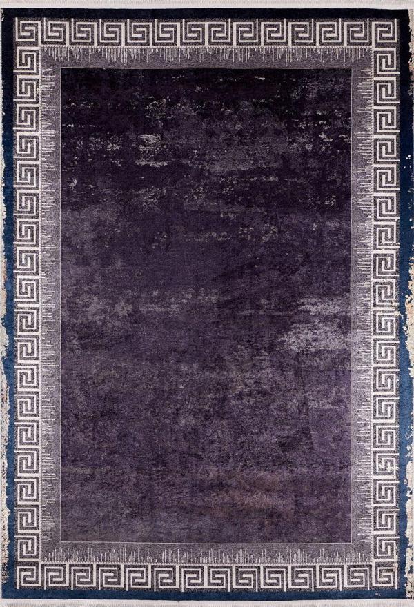 Modern Mor Geometrik Desen Dijital Baskı Hipoalerjenik Kaymaz Taban Halı Yolluk - Image 1