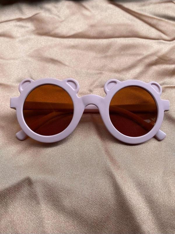 Sobce Pembe 1-10 Yaş Düz Desenli Unisex Çocuk Güneş Gözlük - Image 1