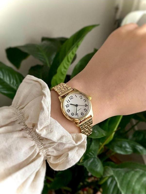 Sobce Retro Gold Şık Rakamlı Kadın Kol Saat - Image 1