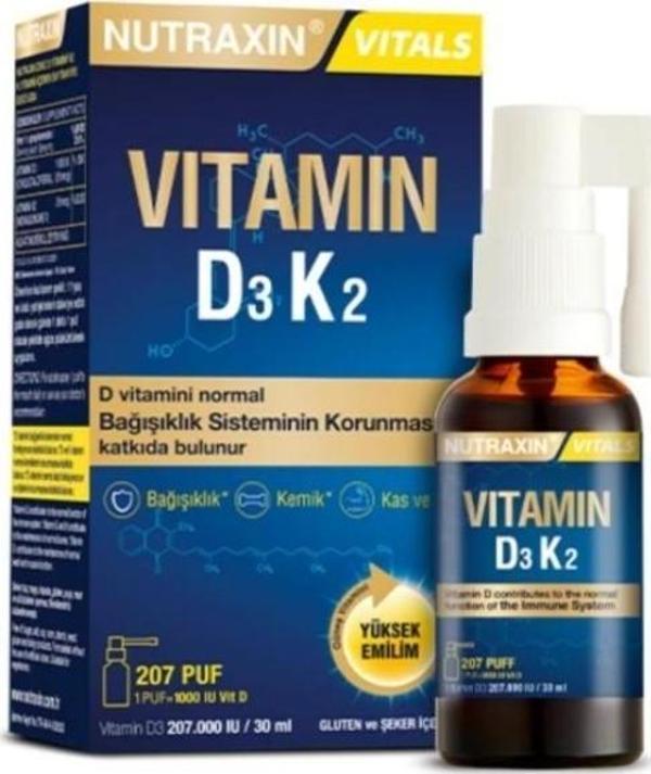 Nutraxin D3K2 Sprey 30 ml - Image 1