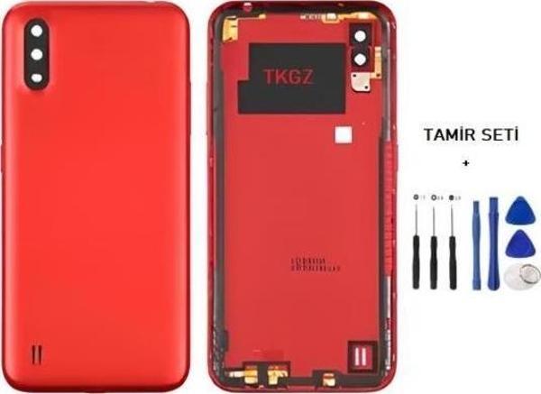 Samsung Galaxy A01  - SM-A015 FULL Kasa Arka Kapak Takım KIRMIZI - TAMİR SETİ - Image 1