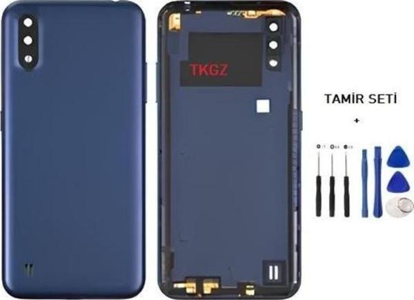 Samsung Galaxy A01  - SM-A015 FULL Kasa Arka Kapak Takım MAVİ - TAMİR SETİ - Image 1