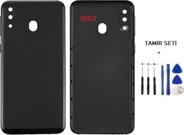 Samsung Galaxy M20  - SM-M205 FULL Kasa Arka Kapak Takım SİYAH - TAMİR SETİ - Image 1