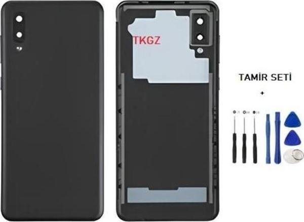 Samsung Galaxy A02  - SM-A022 FULL Kasa Arka Kapak Takım SİYAH - TAMİR SETİ - Image 1