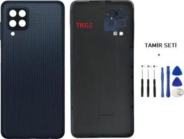 Samsung Galaxy M22  - SM-M225 FULL Kasa Arka Kapak Takım SİYAH - TAMİR SETİ - Image 1