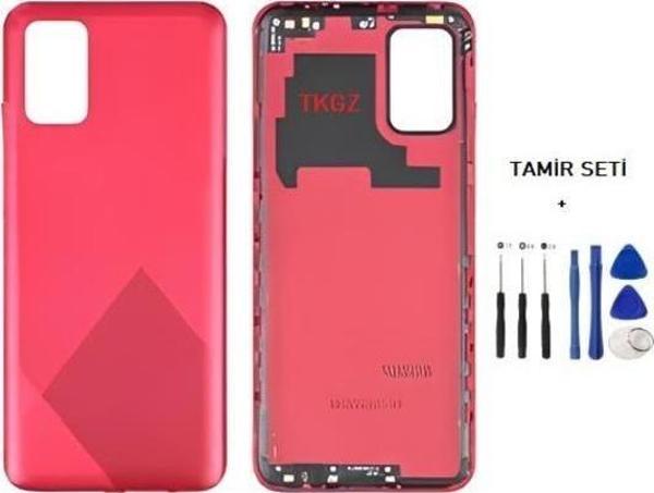 Samsung Galaxy A02S  - SM-A025 FULL Kasa Arka Kapak Takım KIRMIZI - TAMİR SETİ - Image 1