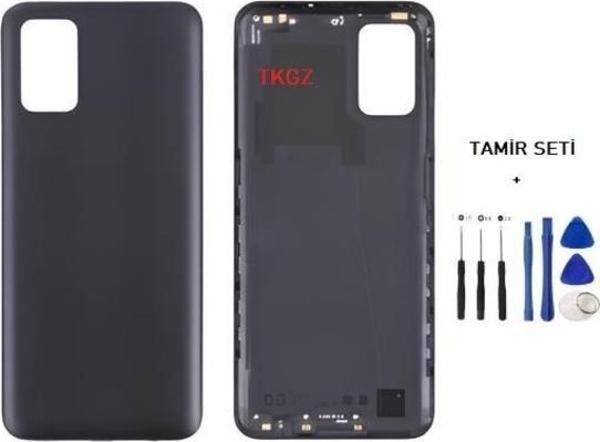 Samsung Galaxy A03S - SM-A037 FULL Kasa Arka Kapak Takım SİYAH - TAMİR SETİ - Image 1