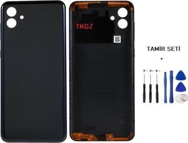 Samsung Galaxy A04 - SM-A045 FULL Kasa Arka Kapak Takım SİYAH - TAMİR SETİ - Image 1