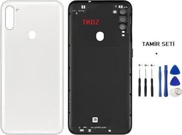 Samsung Galaxy A11  - SM-A115F FULL Kasa Arka Kapak Takım BEYAZ - TAMİR SETİ - Image 1