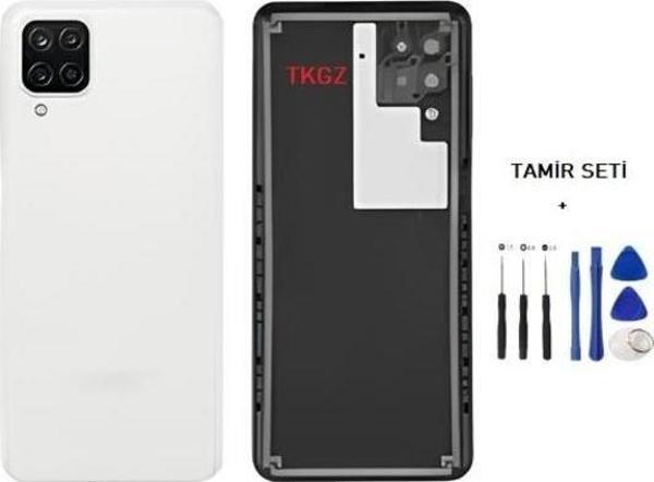 Samsung Galaxy A12  - SM-A125F FULL Kasa Arka Kapak Takım BEYAZ - TAMİR SETİ - Image 1