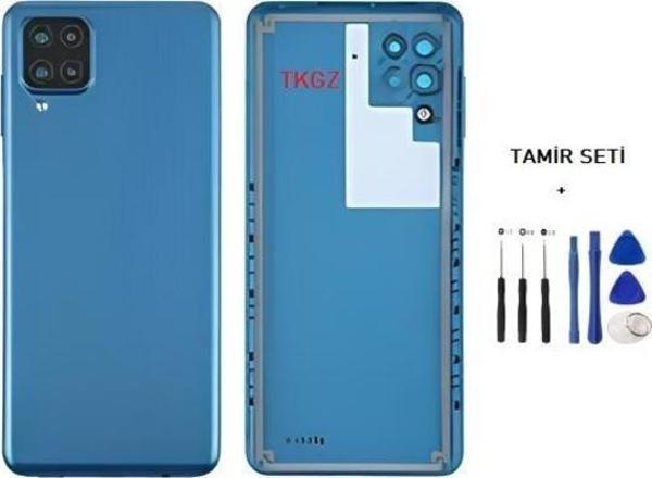Samsung Galaxy A12  - SM-A125F FULL Kasa Arka Kapak Takım MAVİ - TAMİR SETİ - Image 1