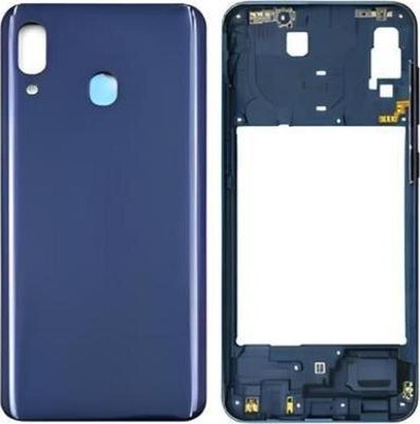 Samsung Galaxy A20  - SM-A205F FULL Kasa Arka Kapak Takım MAVİ - Image 1