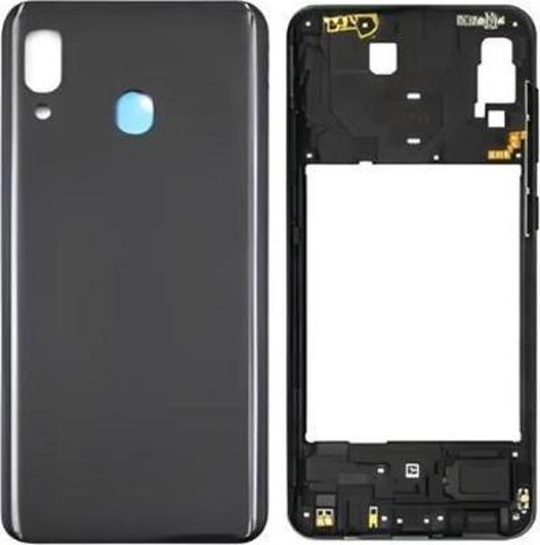Samsung Galaxy A20  - SM-A205F FULL Kasa Arka Kapak Takım SİYAH - Image 1