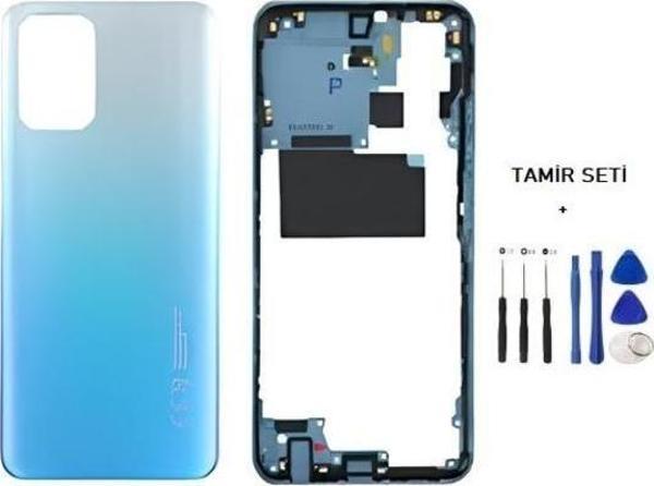 Xiaomi redmi NOTE 10  -4G-  FULL Kasa Arka Kapak Takım MAVİ - TAMİR SETİ - Image 1