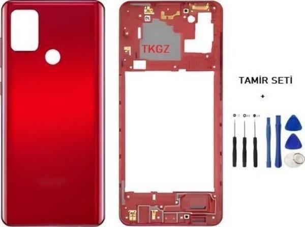 Samsung Galaxy A21S  - SM-A217F FULL Kasa Arka Kapak Takım KIRMIZI - TAMİR SETİ - Image 1