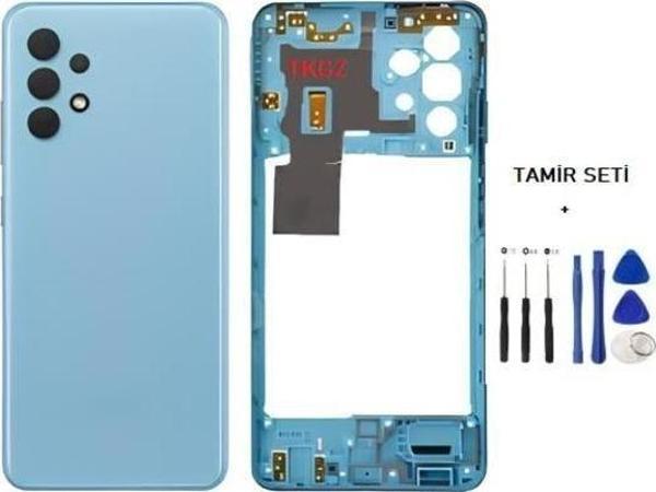 Samsung Galaxy A32  - SM-A325F FULL Kasa Arka Kapak Takım MAVİ - TAMİR SETİ - Image 1