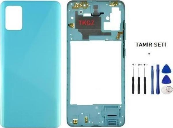 Samsung Galaxy A51  - SM-A515F FULL Kasa Arka Kapak Takım MAVİ - TAMİR SETİ - Image 1