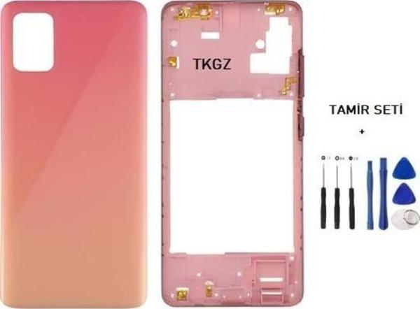 Samsung Galaxy A51  - SM-A515F FULL Kasa Arka Kapak Takım TURUNCU - TAMİR SETİ - Image 1