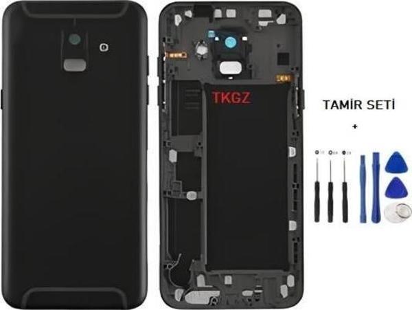 Samsung Galaxy A6  - SM-A600F FULL Kasa Arka Kapak Takım SİYAH - TAMİR SETİ - Image 1