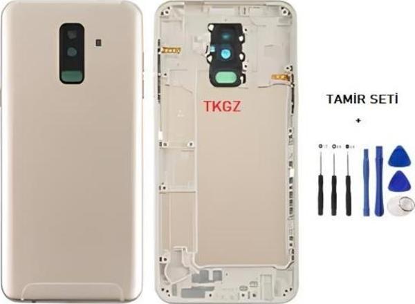 Samsung Galaxy A6 PLUS  - SM-A605F FULL Kasa Arka Kapak Takım GOLD - TAMİR SETİ - Image 1
