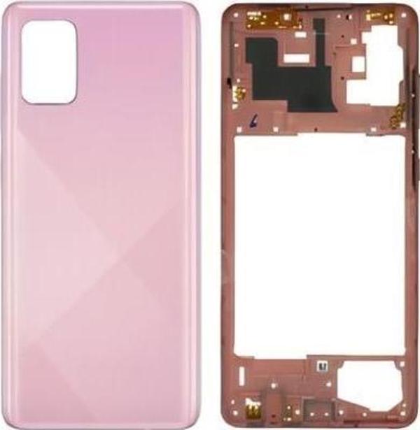 Samsung Galaxy A71 - SM-A715F FULL Kasa Arka Kapak Takım PEMBE - Image 1