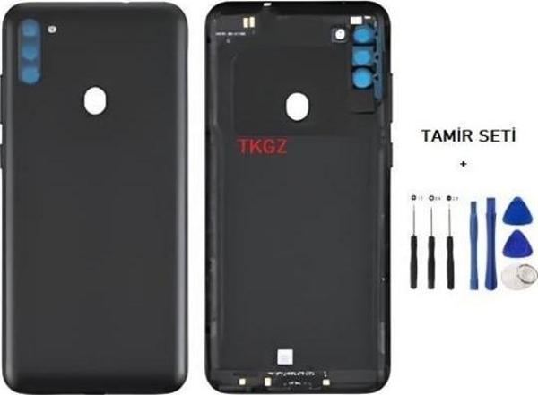 Samsung Galaxy M11  - SM-M115 FULL Kasa Arka Kapak Takım SİYAH - TAMİR SETİ - Image 1