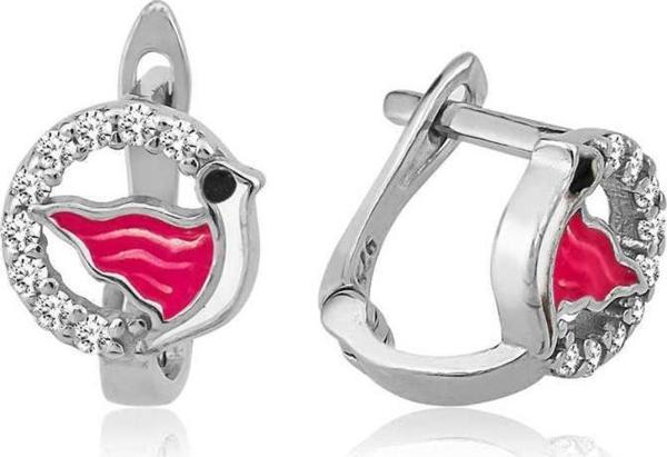 Gümüş Kuş Çocuk Küpesi - Image 1