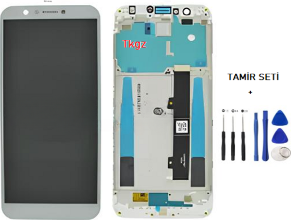 General Mobile GM8 Lcd Ekran Dokunmatik  Kalite ÇITALI BEYAZ + TAMİR SETİ - Image 1