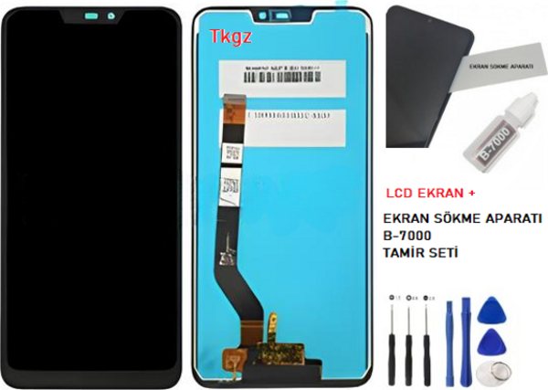Huawei Uyumlu HONOR 8C Lcd Ekran Dokunmatik  Kalite + B-7000 + TAMİR SETİ - Image 1