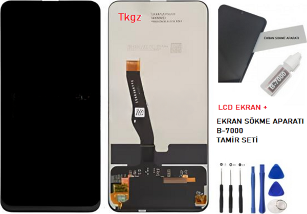 Huawei Uyumlu HONOR 9X Lcd Ekran Dokunmatik  Kalite + B-7000 + TAMİR SETİ - Image 1
