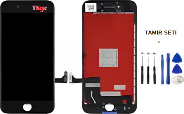 İphone 8 Lcd Ekran Dokunmatik  Kalite (LW MARKA) SİYAH + TAMİR SETİ - Image 1