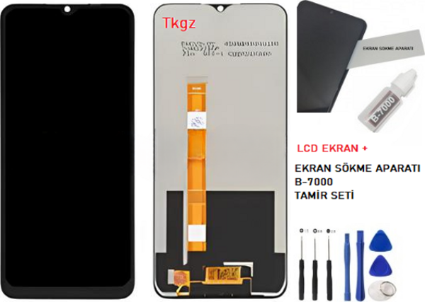 OPPO A15S Lcd Ekran Dokunmatik  Kalite + B-7000 + TAMİR SETİ - Image 1