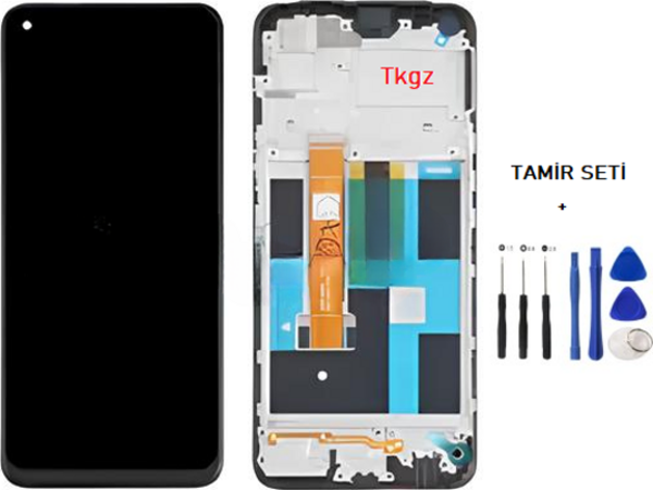 OPPO REALMİ 7 Lcd Ekran Dokunmatik  Kalite ÇITALI + TAMİR SETİ - Image 1