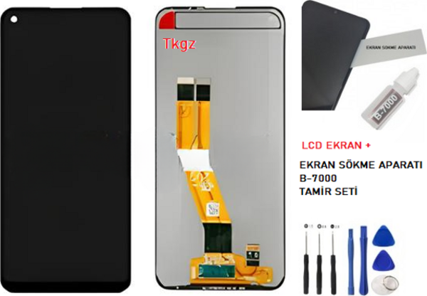 Samsung Galaxy M11  - SM-M115 Lcd Ekran Dokunmatik  Kalite + B-7000 + TAMİR SETİ - Image 1