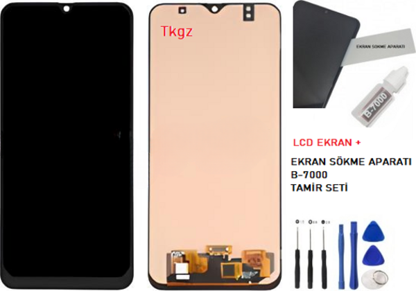 Samsung Galaxy M30 - SM-M305 Lcd Ekran Dokunmatik  Kalite + B-7000 + TAMİR SETİ - Image 1