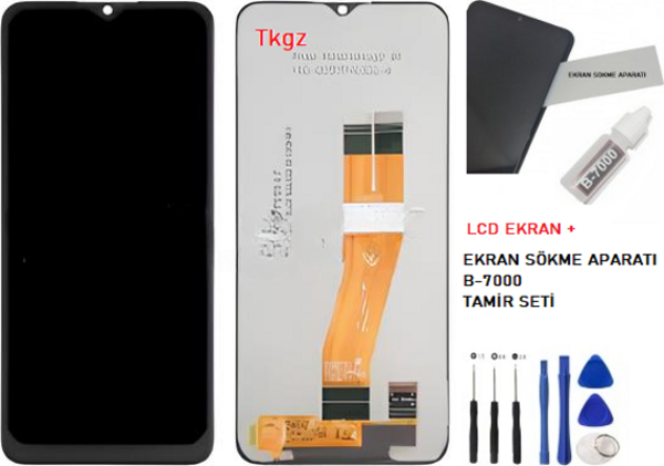 Samsung Galaxy A02S - SM-A037 Lcd Ekran Dokunmatik  Kalite + B-7000 + TAMİR SETİ - Image 1