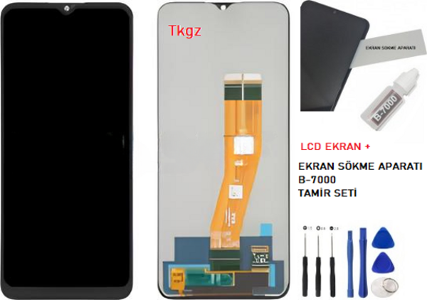 Samsung Galaxy A04E - SM-A042 Lcd Ekran Dokunmatik  Kalite + B-7000 + TAMİR SETİ - Image 1