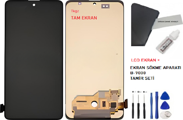 Samsung Galaxy A51 - SM-A515 Lcd Ekran Dokunmatik  Kalite + B-7000 + TAMİR SETİ - Image 1