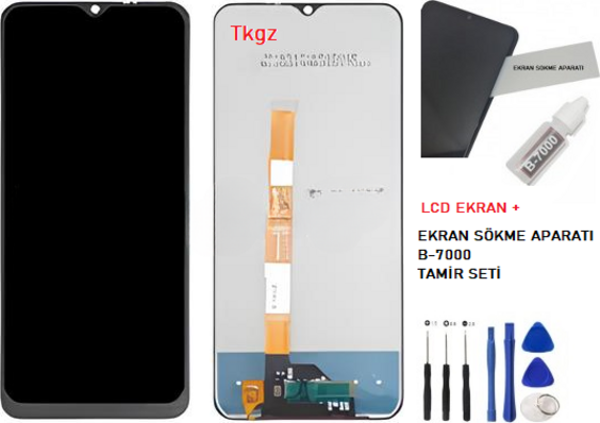 VİVO Y20 Lcd Ekran Dokunmatik  Kalite + B-7000 + TAMİR SETİ - Image 1