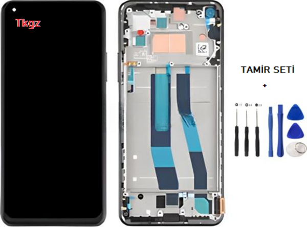 Xiaomi Mi 11 LİTE Lcd Ekran Dokunmatik  Kalite ÇITALI SİYAH + TAMİR SETİ - Image 1