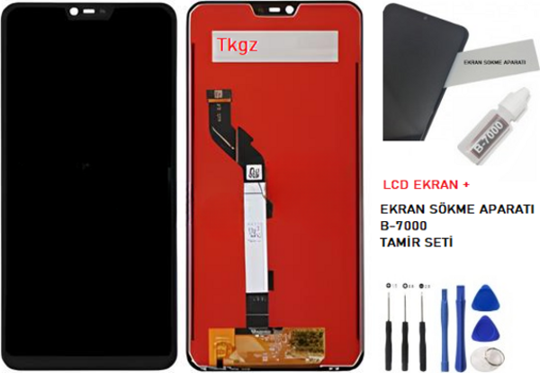 Xiaomi Mİ 8 LİTE Lcd Ekran Dokunmatik  Kalite + B-7000 + TAMİR SETİ - Image 1