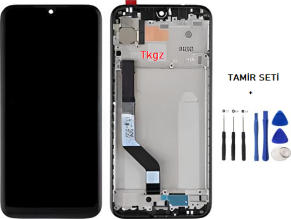 Xiaomi Redmi NOTE 7 Lcd Ekran Dokunmatik  Kalite ÇITALI SİYAH + TAMİR SETİ - Image 1
