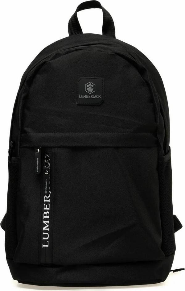 Lumberjack Olıver Sıyah Unisex Sırt Çantası Okul Çantası Laptop Bölmeli Siyah - Image 1