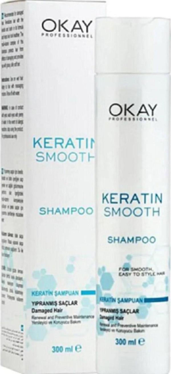 Okay Keratin Smooth Şampuan 300 ml - Image 1