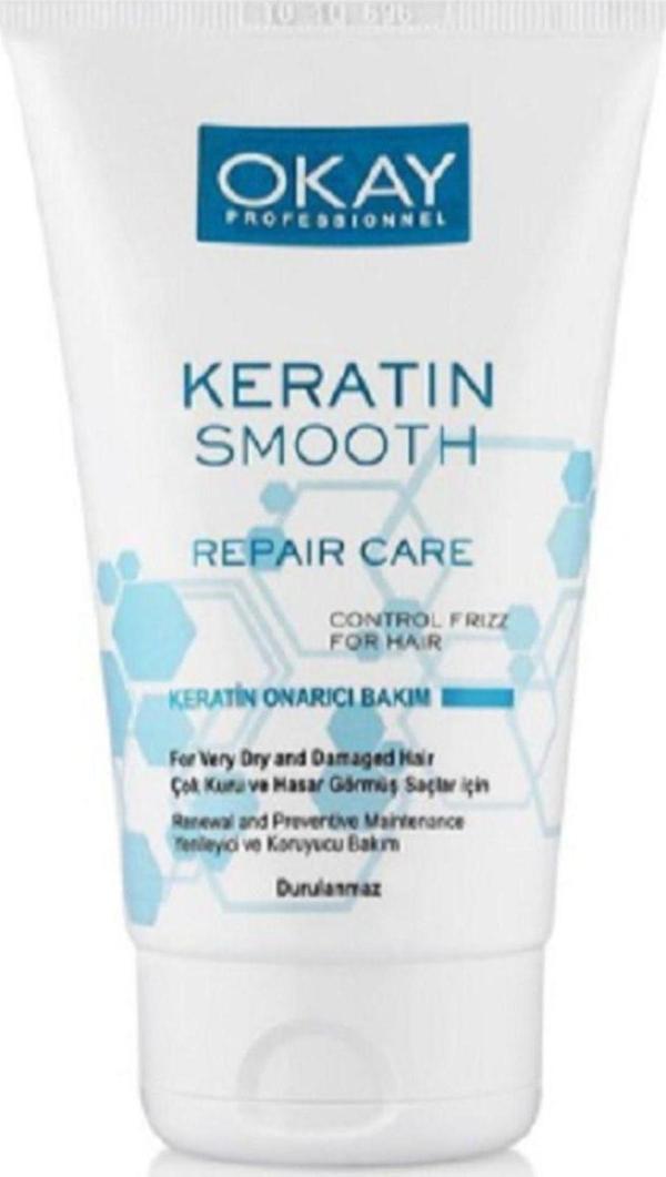 Okay Professıonal Keratin Smooth Onarıcı Bakım Kremi 100 Ml (Durulanmaz) - Image 1