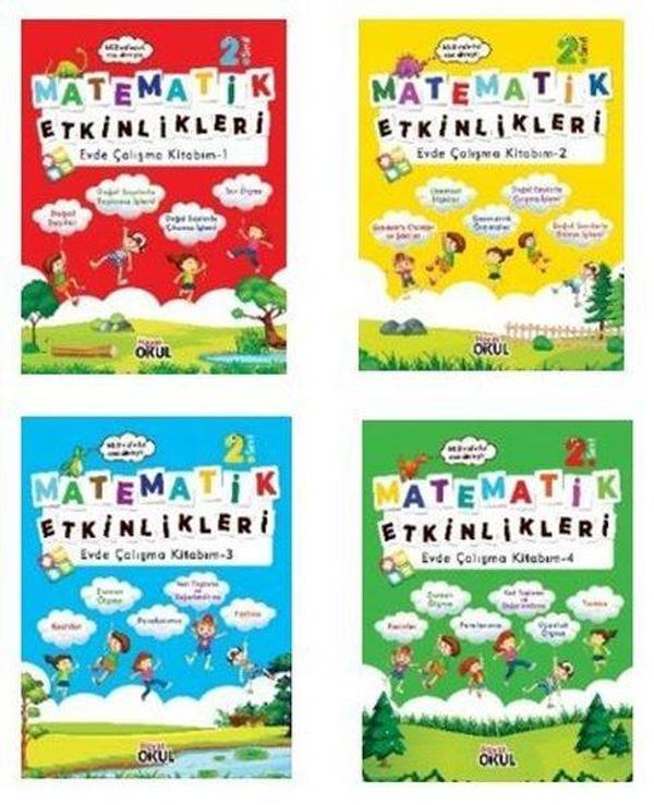 Matematik Etkinlikleri 2.Sınıf Evde Çalışma Kitabı Seti - 4 Kitap Takım - Hayat Okul - Image 1