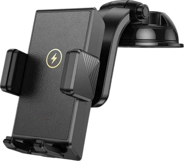 Polham 15W Kablosuz Şarjlı Araç İçi Telefon Tutucu, Torpido Üstü Vantuzlu Ultra Stabil Telefon Tutucu - Image 1