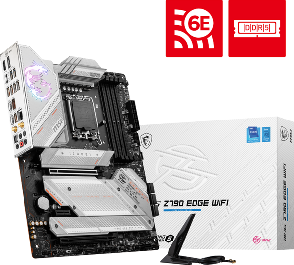 MSI MPG Z790 EDGE WIFI DDR4 5333MHZ HDMI DP M.2 ATX 1700p - Image 1